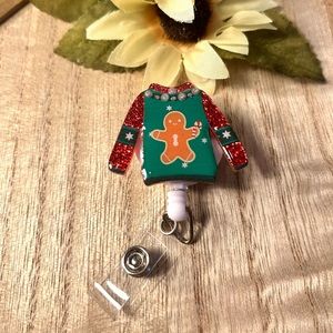 Ugly Christmas Sweater Badge Reel